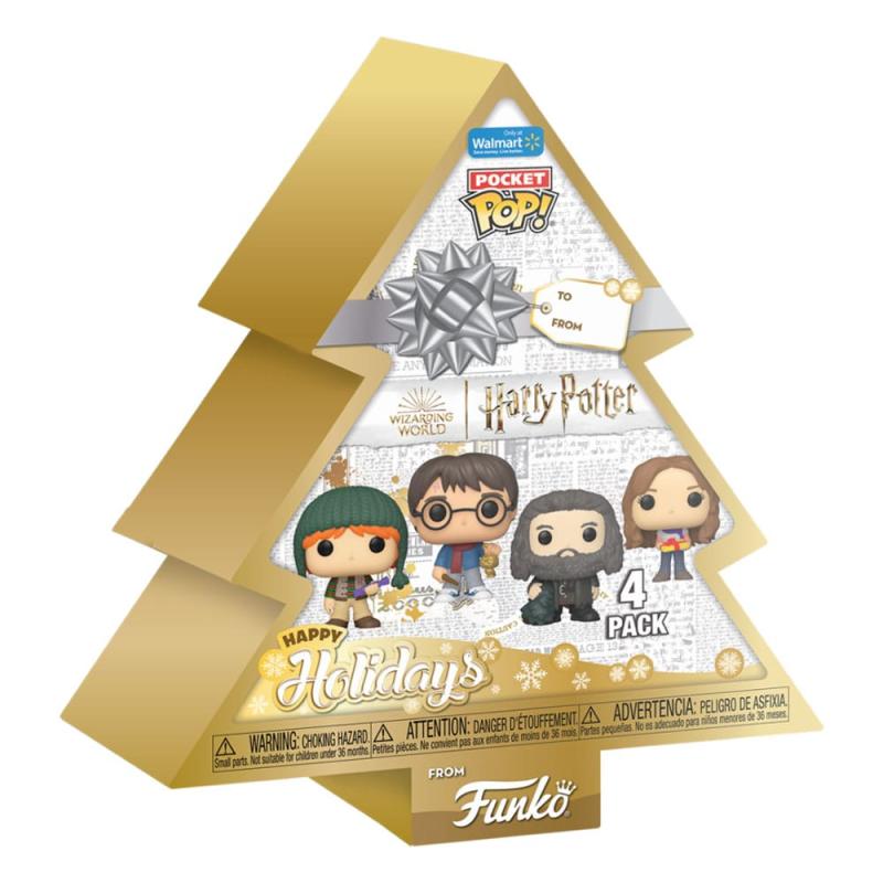 Harry Potter Holiday 2024 Pocket POP! Vinyl Keychains 4-Pack Tree Holiday Box 4 cm