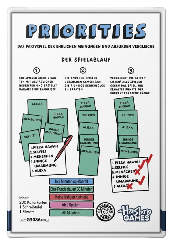 Priorities Card Game *German Version* 1