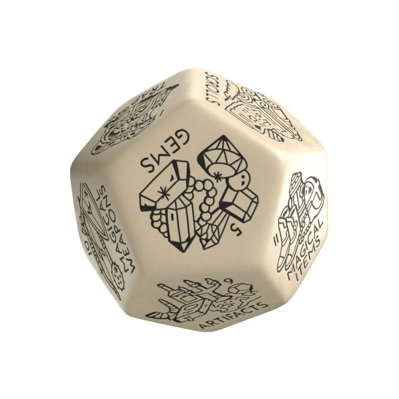 Viridian Jumbo Dice Treasure Generator Die D12 Beige