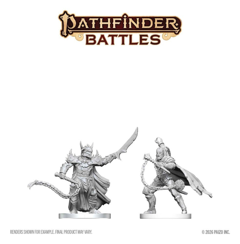 Pathfinder Battles Deep Cuts Unpainted Miniature Scourge & Chain Hellknights 14 cm 1