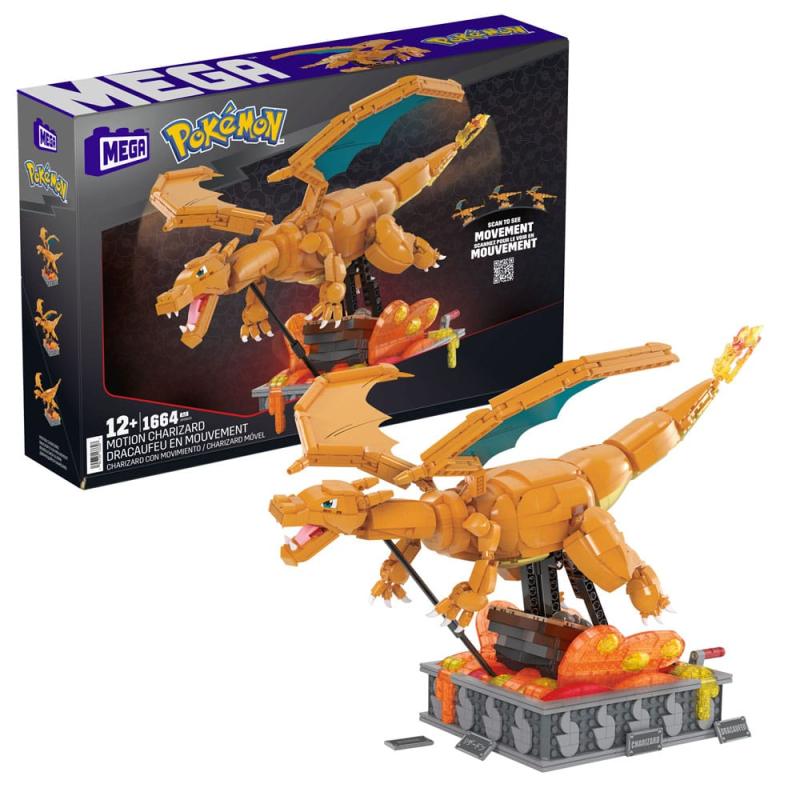 Pokémon Mega Construx Construction Set Motion Charizard 30 cm