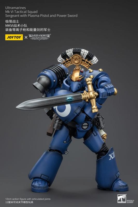 Warhammer The Horus Heresy Action Figure 1/18 Ultramarines MK VI Tactical Squad Sergeant with Plasma