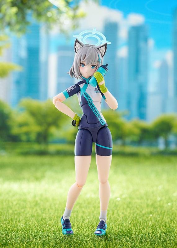 Blue Archive Figma Action Figure Shiroko Sunaookami Cycling 15 cm 1