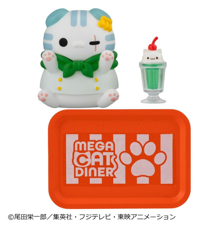 One Piece Mega Cat Project Mini Figures NyanPieceNyan! Diner! 3 cm Blind Box Display (6) 2