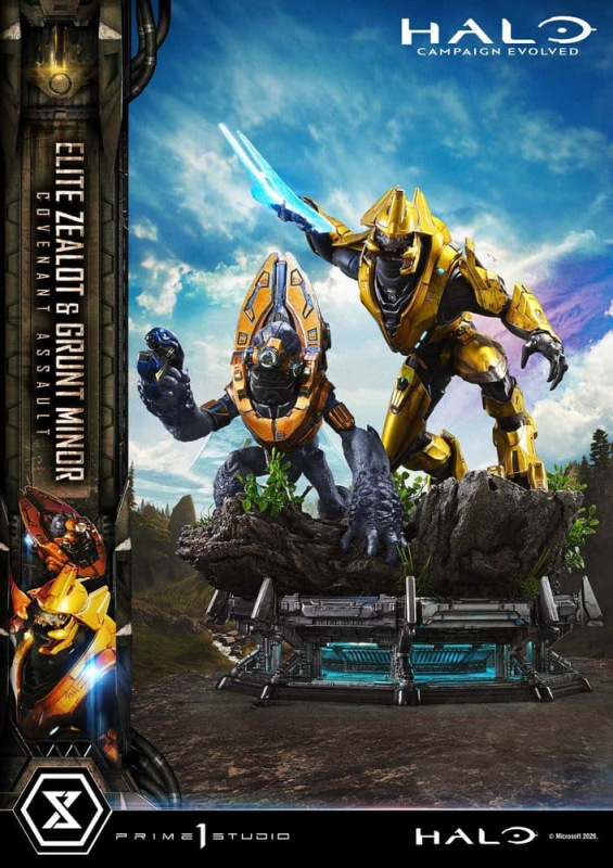 Halo: Campaign Evolved Ultimate Premium Masterline Series Statue 1/4 Elite Zealot & Grunt Minor: Cov 2
