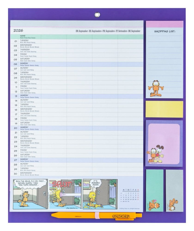 Garfield Magnetic Planner 2026/27 30 x 35 cm 2