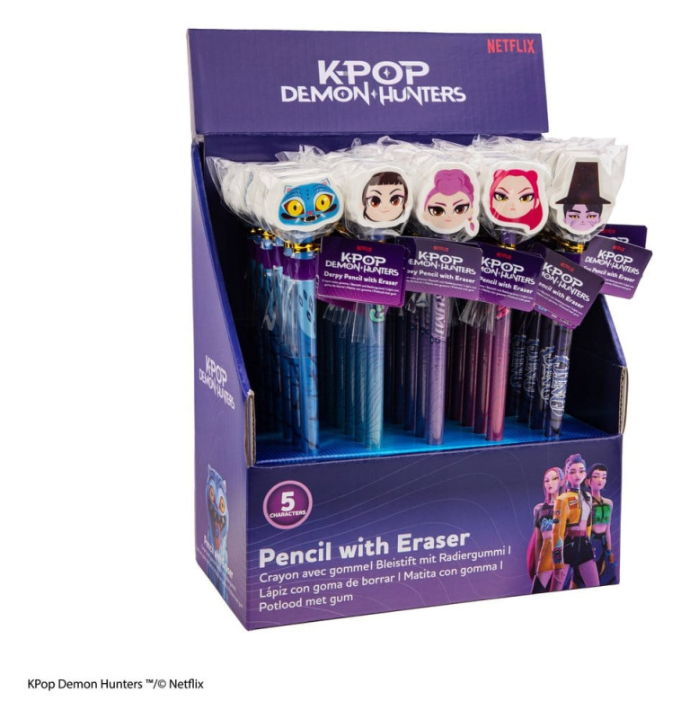 KPop Demon Hunters Pencil & Eraser Series 1 Display (30)