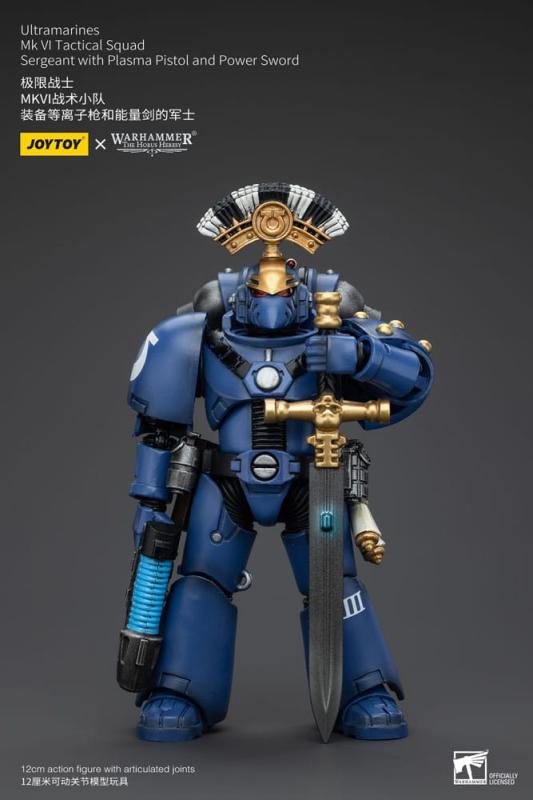 Warhammer The Horus Heresy Action Figure 1/18 Ultramarines MK VI Tactical Squad Sergeant with Plasma