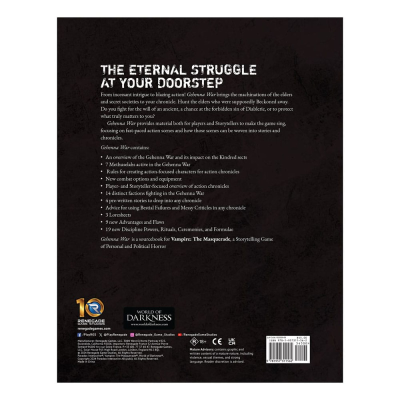 Vampire: The Masquerade 5th Edition RPG book Gehenna War Sourcebook *Englische Version* 11