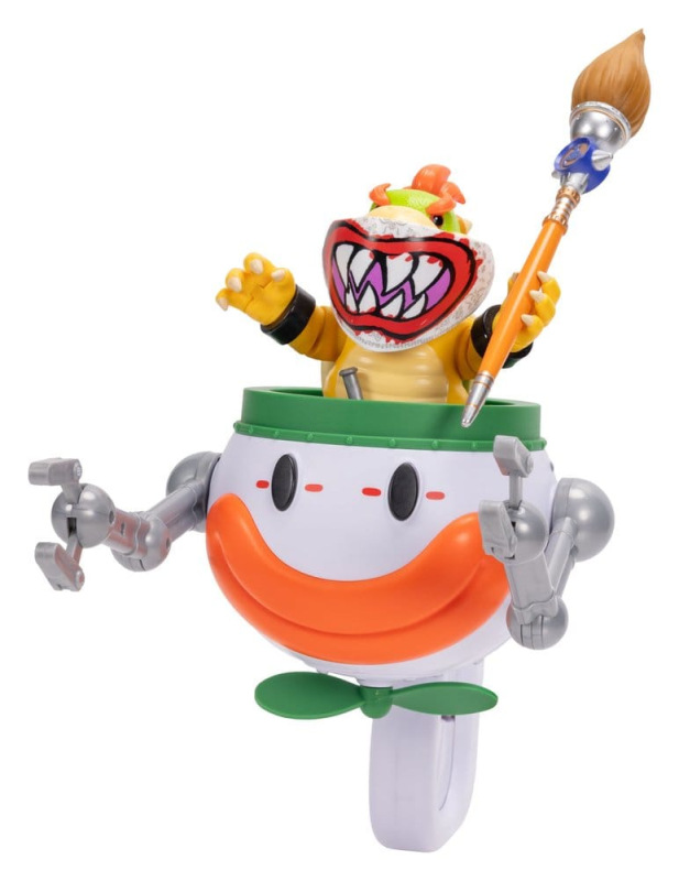 The Super Mario Galaxy Movie Action Figure Bowser Jr. with Clown Car 13 cm 4