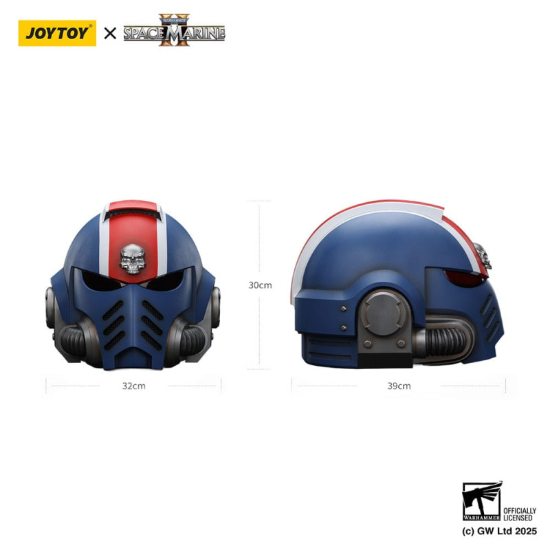 Warhammer 40,000: Space Marine 2 Replica Ultramarines Lieutenant Titus helmet 30 cm 10