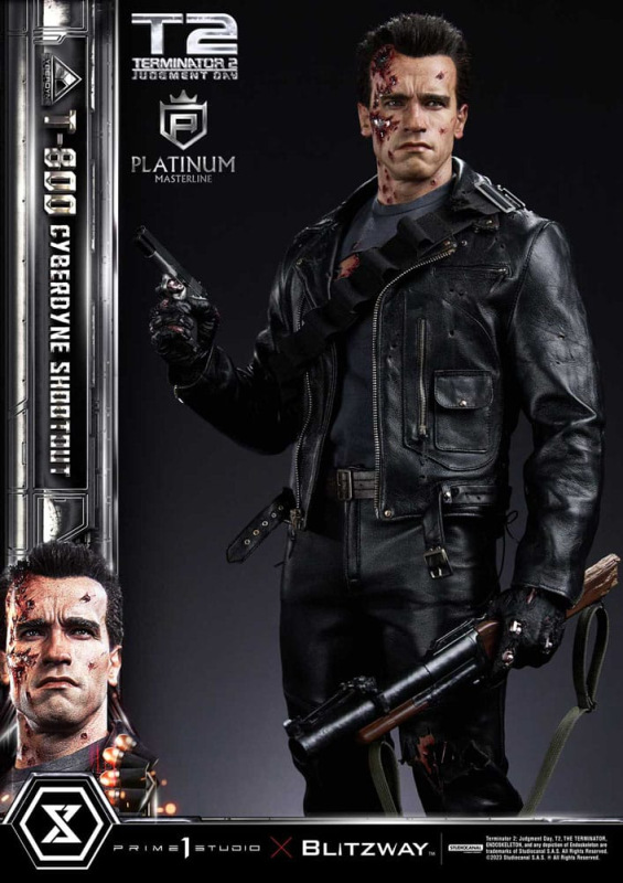 Terminator 2 Platimum Masterline Series Statue 1/3 T-800 Cyberdyne Shootout 74 cm 1