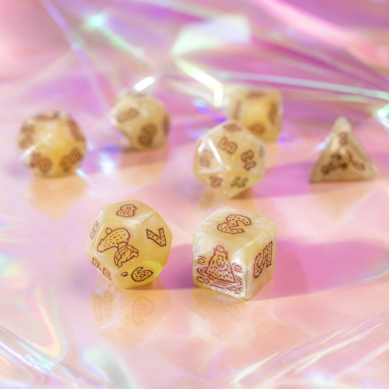 Capybara Dice Set of 7 Sleepie 5