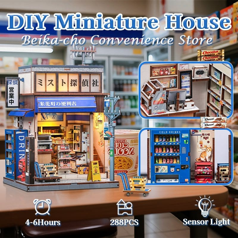 Miniature House Model Kit Beika-cho Convenience Store 22 x 15 cm 11