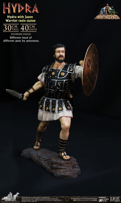 Ray Harryhausen Painted Statue Hydra with Jason Warrior Resin Statue 30 cm 3