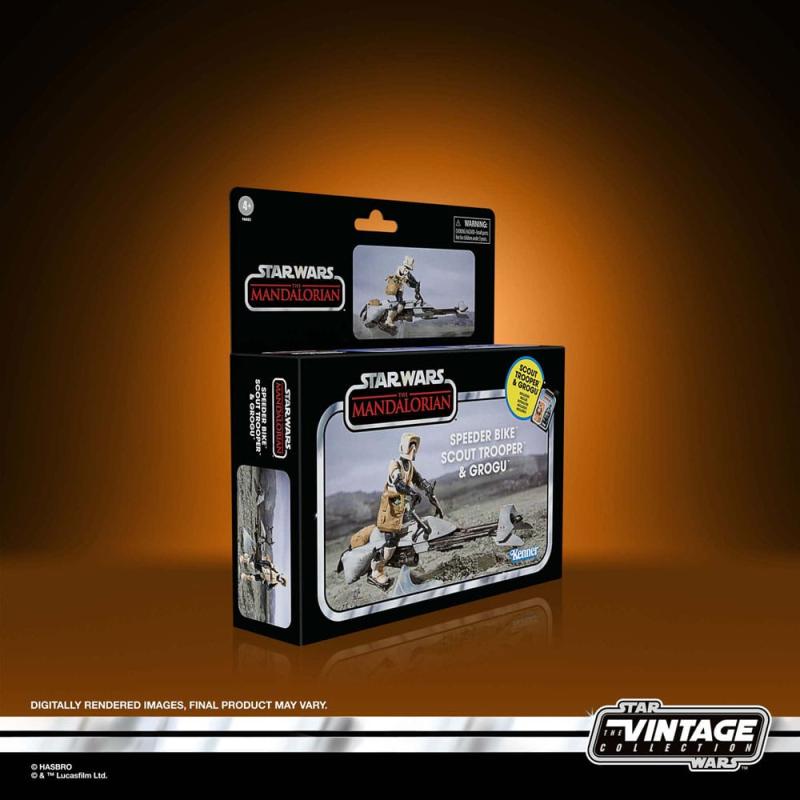 Star Wars: The Mandalorian Vintage Collection Vehicle with Figures Speeder Bike with Scout Trooper &