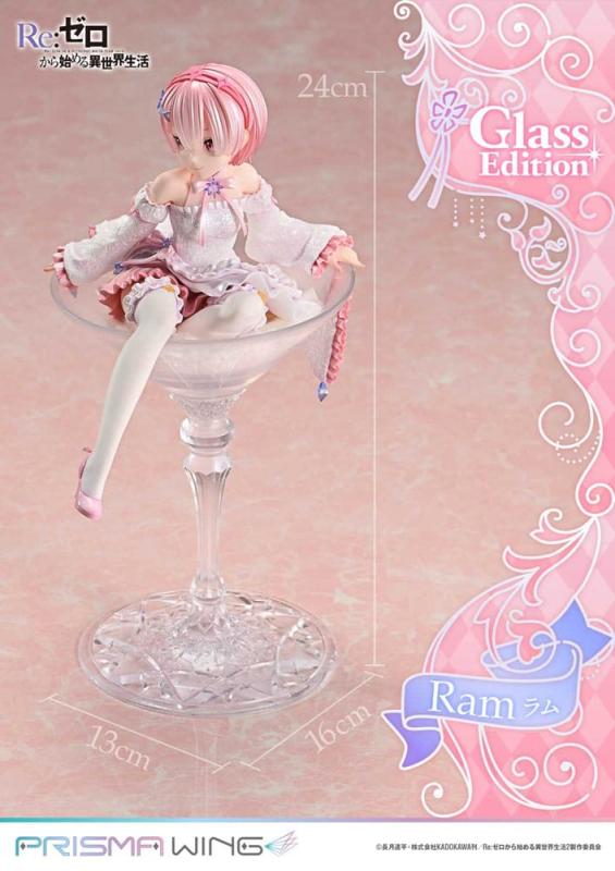 Re:ZERO Starting Life in Another World Prisma Wing PVC Statue 1/7 Ram Glass Edition 24 cm 5