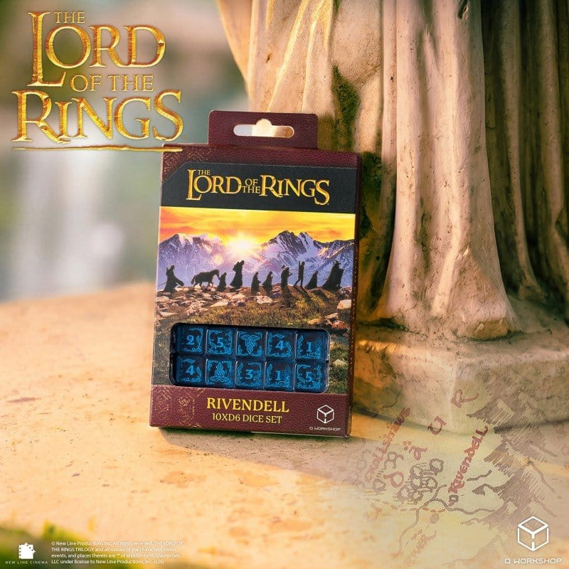 The Lord of the Rings: 10 D6 Dice Set Rivendell (Water) 1
