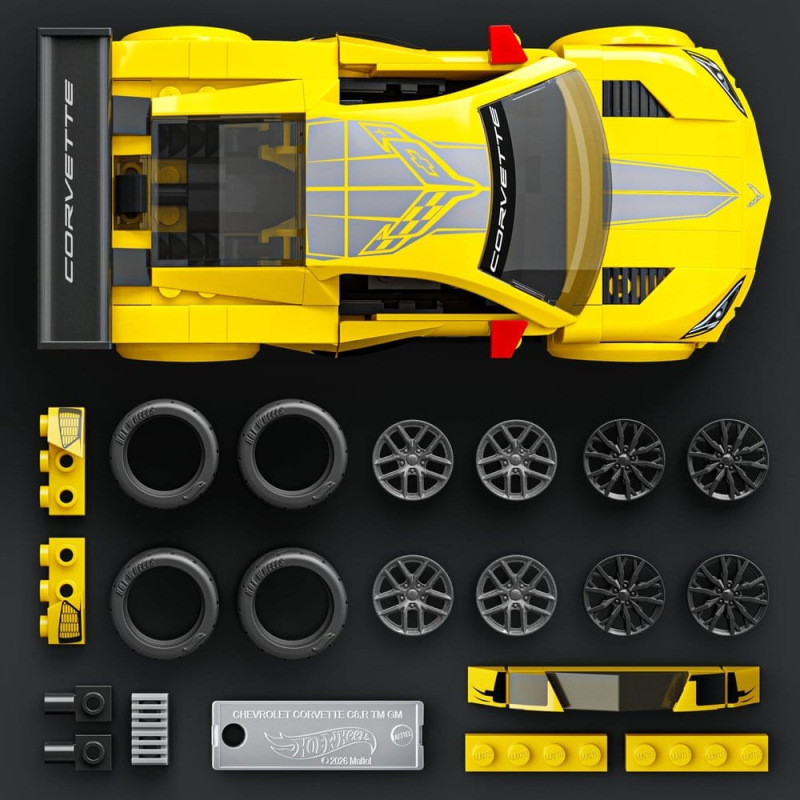 Hot Wheels Speed Mattel Brick Shop Building Set 1/32 '20 Corvette C8.R 3