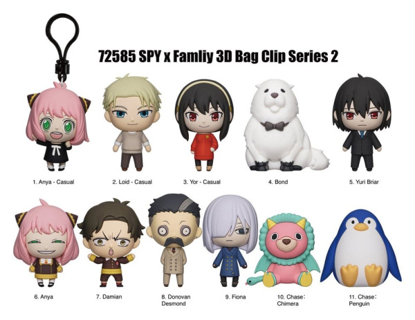 Spy x Family 3D Foam Bag Clips Series 2 Display (24) 1
