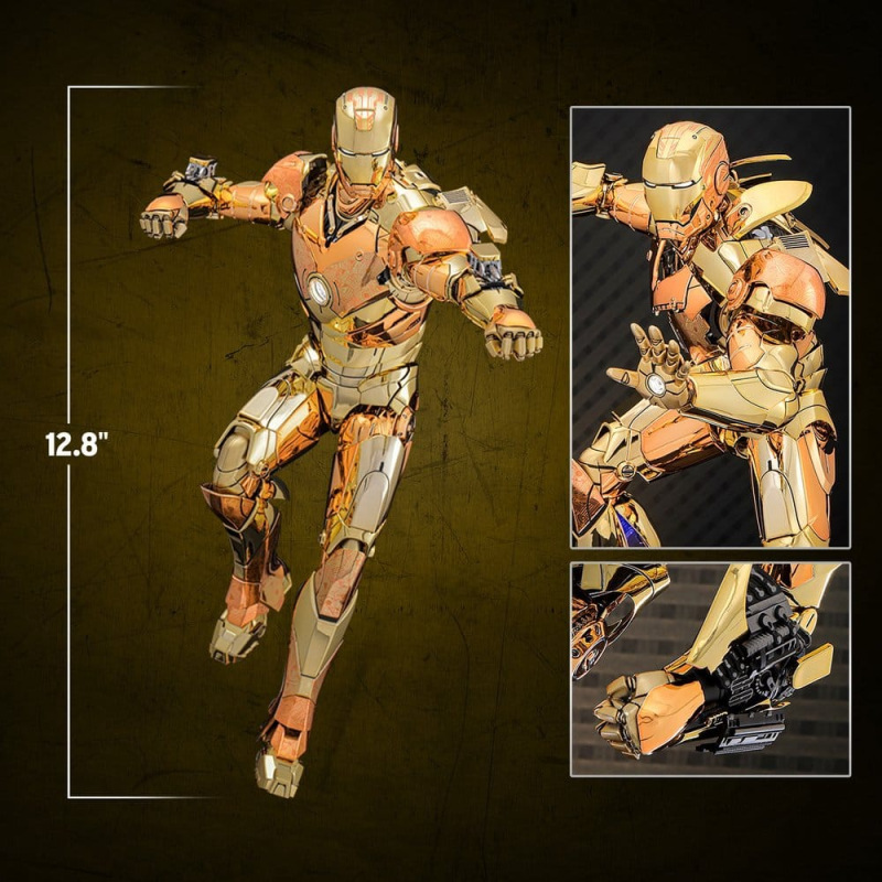 Iron Man Movie Masterpiece Diecast Action Figure 1/6 Iron Man Mark III (Golden & Copper Gold Version 14