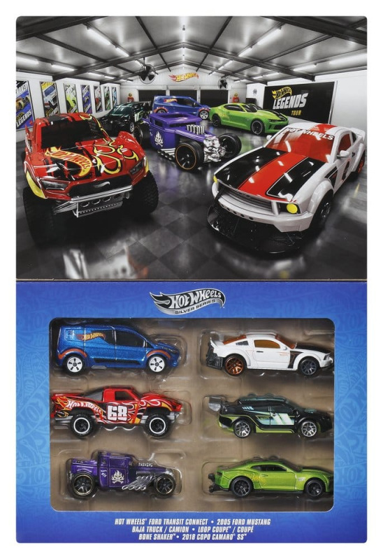 Hot Wheels Silver Series Die-Cast Vehicle 6-Pack 1/64 Legends 10