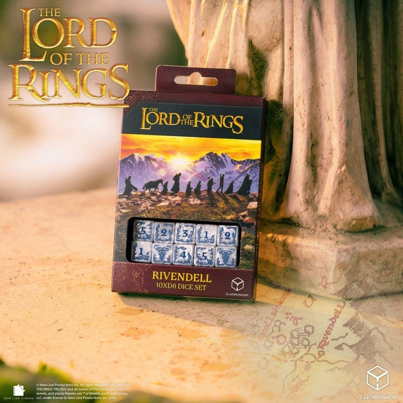 The Lord of the Rings: 10 D6 Dice Set Rivendell (Stone) 1