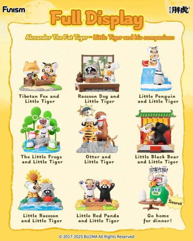 Alexander The Fat TigerBlind Box Mini Figures Little Tiger and his companions Display (8) 1