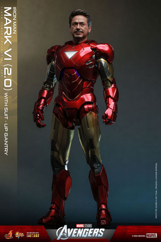 Marvel's The Avengers Movie Masterpiece Diecast Action Figure 1/6 Iron Man Mark VI (2.0) with Suit-U 9