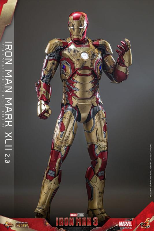 Iron Man 3 Movie Masterpiece Diecast Action Figure 1/6 Iron Man Mark XLII (2.0) 32 cm