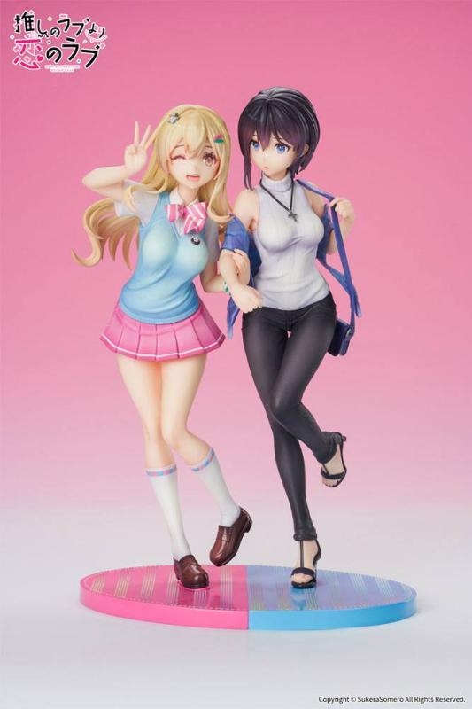 OshiRabu: Waifus Over Husbandos Statue 2-Pack 1/7 Ren Furutachi & Akuru Hayahoshi 23 cm