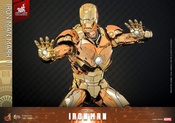 Iron Man Movie Masterpiece Diecast Action Figure 1/6 Iron Man Mark III (Golden & Copper Gold Version 10