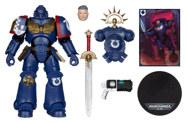 Warhammer 40,000 Total War Action Figure 3rd Company Lieutenant (Ultramarines) 18 cm 1