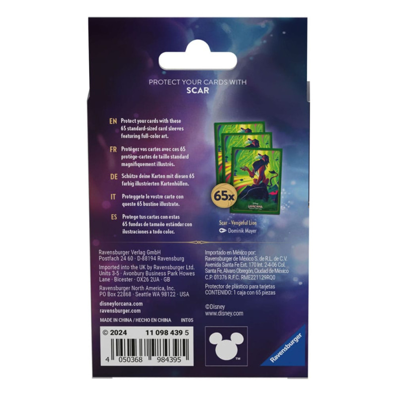 Disney Lorcana TCG Card Sleeves Scar (65) 2