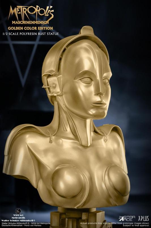 Metropolis Bust 1/2 Maria Maschinenmensch Metallic Gold Color Edition 50 cm