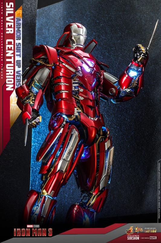 Iron Man 3 Movie Masterpiece Action Figure 1/6 Silver Centurion (Armor Suit Up Version) 32 cm