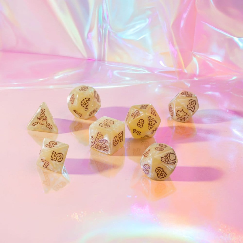 Capybara Dice Set of 7 Sleepie 2