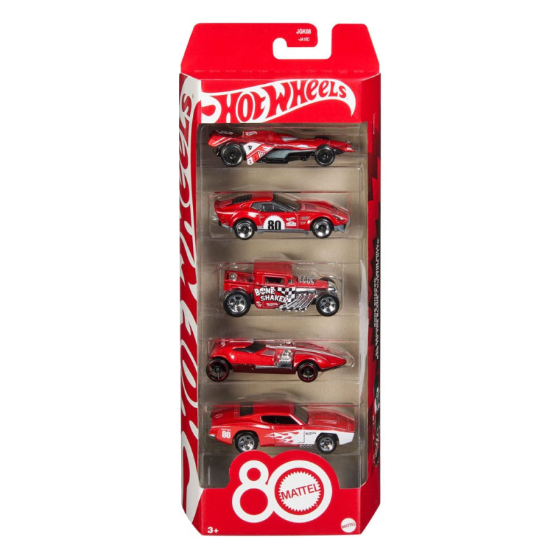 Hot Wheels Diecast Vehicle 5-Pack 1/64 80th Anniversary 10