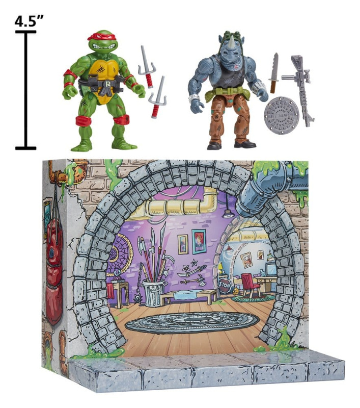 Teenage Mutant Ninja Turtles: Remastered Action Figures Raphael vs. Rocksteady 7