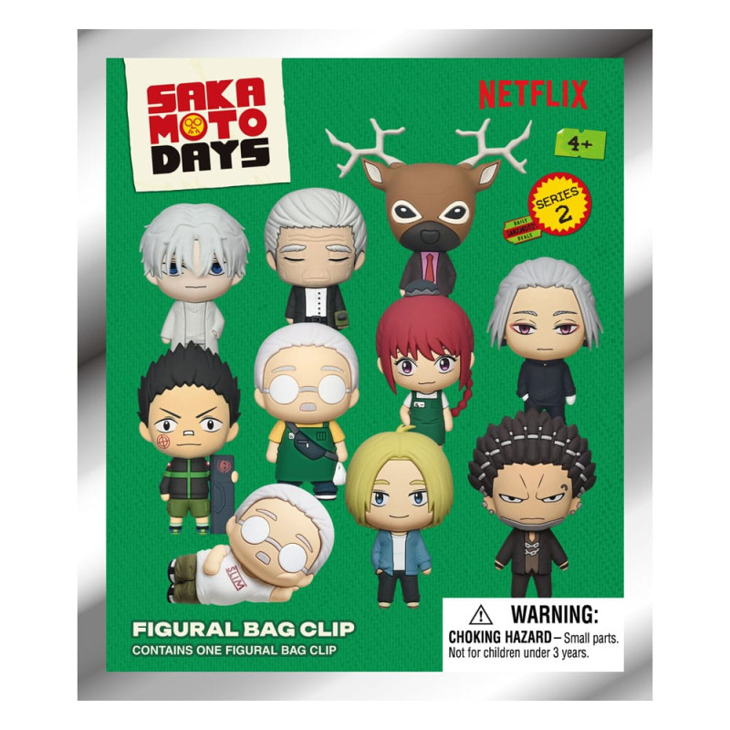 Sakamoto Days 3D Foam Bag Clips Series 2 Display (24) 1