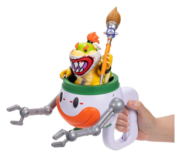 The Super Mario Galaxy Movie Action Figure Bowser Jr. with Clown Car 13 cm 14