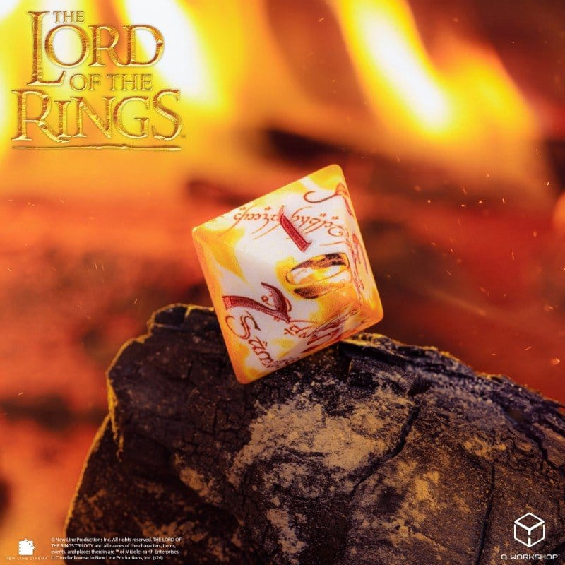 The Lord of the Rings Full Art Dice Set of 7 Ring-bearers (Whitefire Radiance) 2