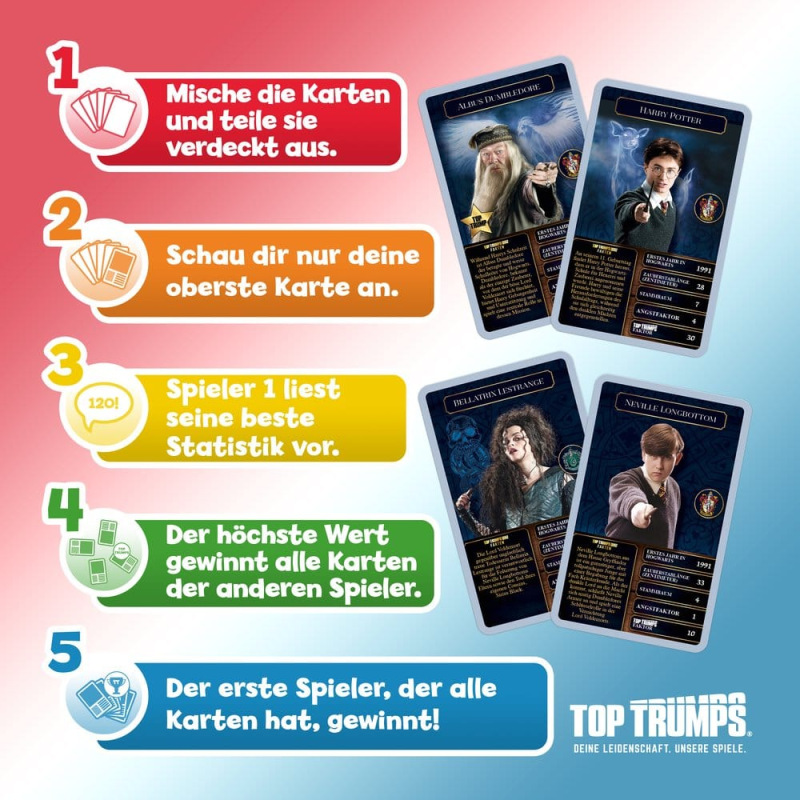 Harry Potter Card Game Top Trumps Witches and Wizards New Version *German Version* 6