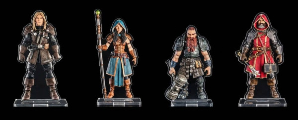 Mythic Legions Acrylic Standees 4-Pack Heroic Set A 3 cm