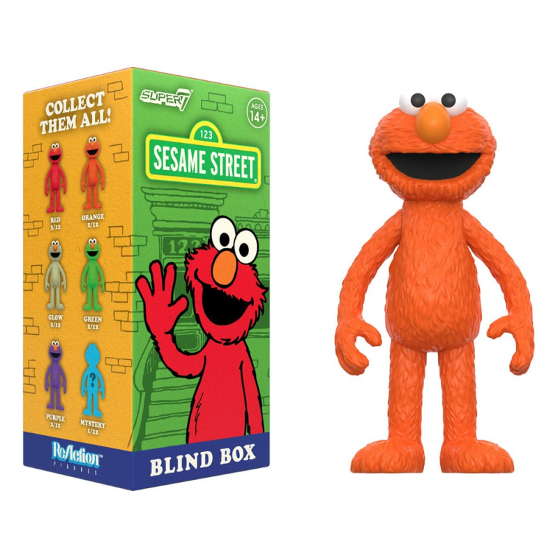 Sesame Street ReAction Action Figures 10 cmWave 04 Elmo Blind Box Display (12) 8