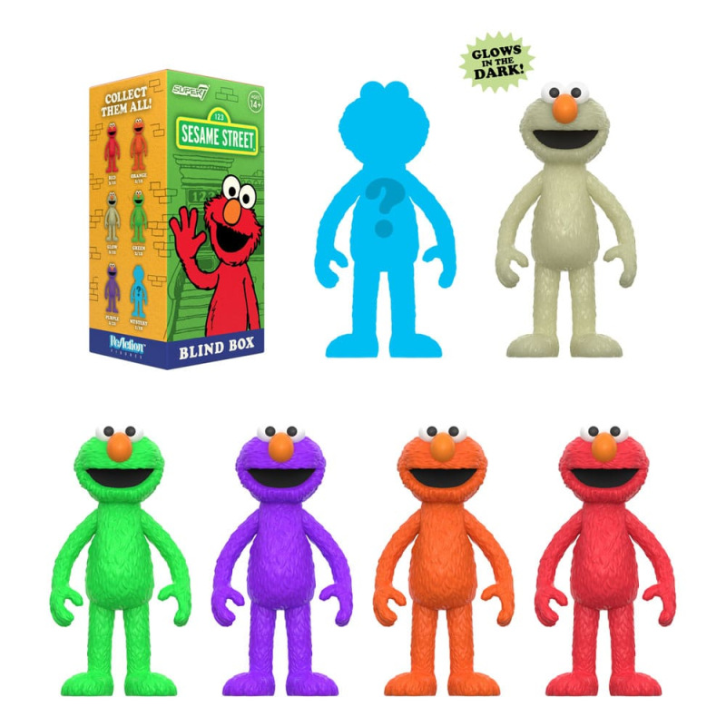 Sesame Street ReAction Action Figures 10 cmWave 04 Elmo Blind Box Display (12) 13