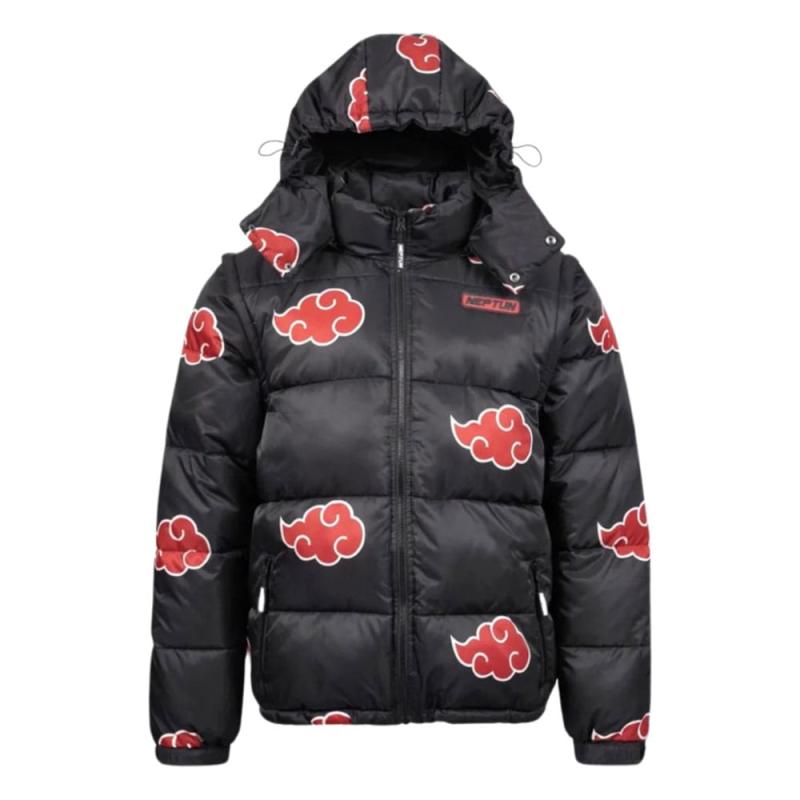 Naruto Puffer Jacket Akatsuki Red Size XXXL