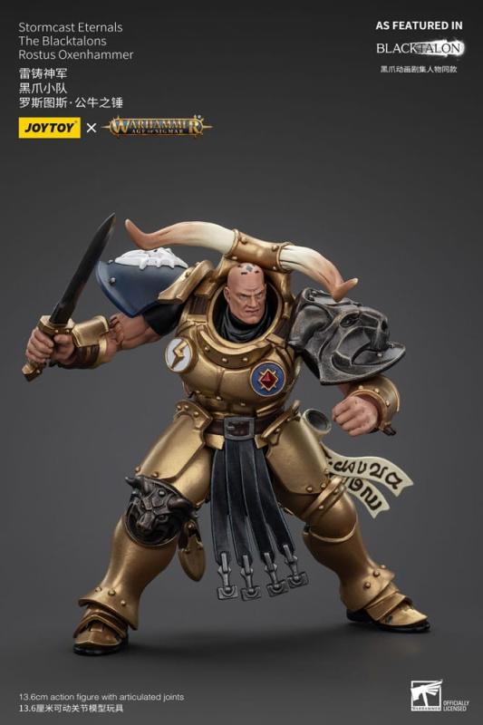 Warhammer Age of Sigmar Actionfigur Stormcast Eternals The Blacktalons Rostus Oxen hammer 20 cm 7