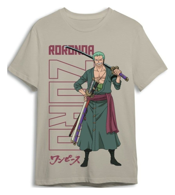 One Piece T-Shirt Roronoa Zoro Sand Size XXL 1