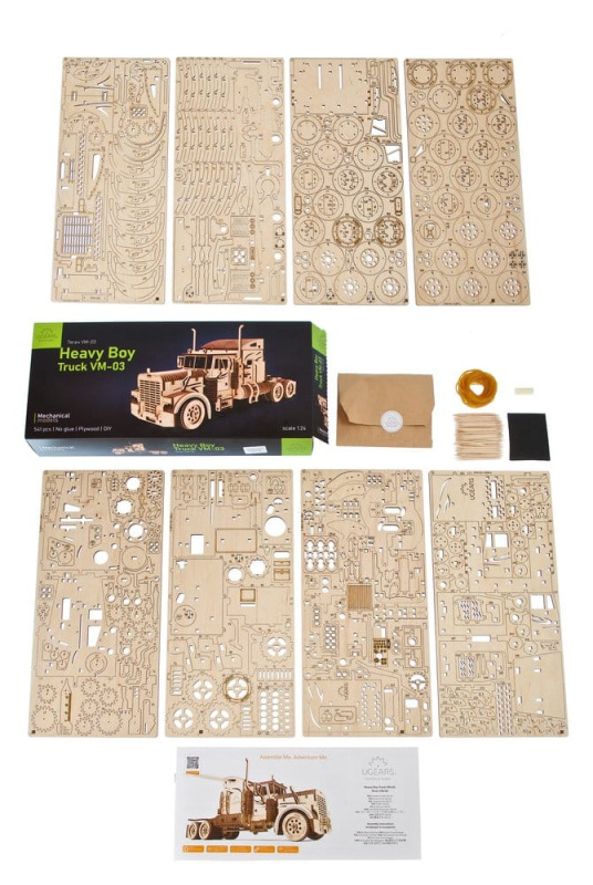 Ugears 3D Wooden Puzzle Heavy Boy Truck VM-03 3